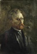 1886 - 自画像抽烟斗 - 梵高笔下自我呈现 