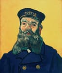 1888 - 邮差约瑟夫肖像 - 笔触鲜明人物肖像 
