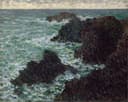 海景画 - 未知 - 海浪拍击礁石的壮阔景 