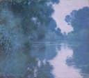 乡村与田园风光画 - 印象派河畔景致 - 河畔树林间的朦胧光影 