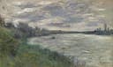 乡村与田园风光画 - 未知名田园水景画 - 河畔绿野间的静谧景致 