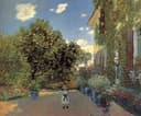 乡村与田园风光画 - 蒙索花园里的小女孩 - 花园中小女孩嬉戏之景 