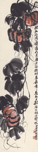 蔬果画 - 未知 - 墨绘蔬果藤蔓展韵味 