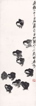 花鸟画 - 群雏 - 墨绘群雏显灵动之态 