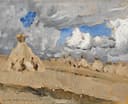俄罗斯风景主题 - 未命名画作 - 展现田野与云天景致 