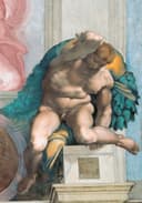 其他 - 西斯廷教堂天顶画局部 - 展现男性人体艺术美感 