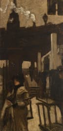 画面叙事性主题 - 未知名画作 - 展现人物于建筑场景中 