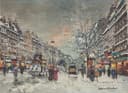 社会风俗场景主题 - 雪中街道 - 展现雪中街道生活景象 