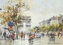 社会风俗场景主题 - 巴黎街头景象 - 展现巴黎街头热闹景象 