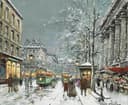 社会风俗场景主题 - 雪中街景 - 展现雪中城市生活景象 