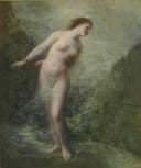 人物肖像绘制主题 - 未知名女性裸体画作 - 展现裸身女性的独特姿态 