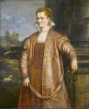 人物肖像刻画主题 - 未知名女士肖像 - 女士身着华丽服饰的肖像 