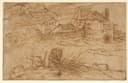 其他 - 无特定名称 - 简单勾勒房屋风景画面 
