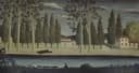 其他 - 未知作品 - 河畔树木房屋宁静景象 