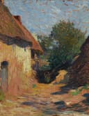 风景诗意主题 - 未知名乡村风景画作 - 绘乡村景致展自然诗意 