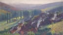 风景诗意主题 - 未知名风景画 - 展现山间村落诗意景致 