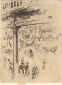 其他 - 未知名速写作品 - 描绘多人马车场景速写 