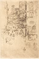 其他 - 街道场景素描 - 描绘街道人群建筑景象 