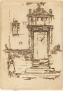 其他 - 无明确名字 - 手绘门前孩童景象 