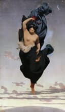 古典神话演绎主题 - 未知名神话画作 - 神话人物空中飘逸姿态 