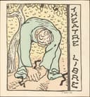 其他 - 《无具体名称画作》 - 人物树下弯腰姿态画面 