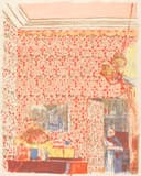 室内生活场景主题 - 未命名画作 - 描绘室内花卉图案场景 