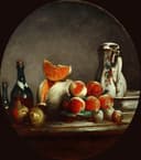 静物写实描绘主题 - 未知名静物画 - 展现水果与器皿的组合 