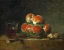 静物写实描绘主题 - 桃子与饮品静物画 - 桃子饮品等静物之呈现 