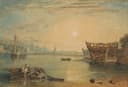 其他 - 未知名海景画作 - 展现宁静海边造船场景 