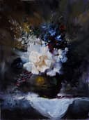 其他 - 花卉静物油画 - 绚丽花卉于静物间绽放 