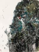 自然风景神韵主题 - 山林幽居图 - 山林间隐现的静谧居处 