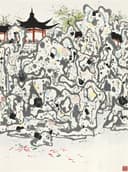 江南水乡景致主题 - 未知名园林画作 - 水墨绘江南园林景致 
