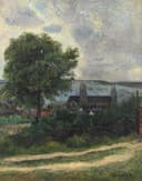 其他 - 未知名风景画 - 展现树与远方建筑景致 
