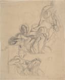 其他 - 未知名素描作品 - 人物姿态的铅笔勾勒 