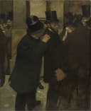 现代都市生活主题 - 未提及具体作品名 - 描绘都市人物相聚场景 