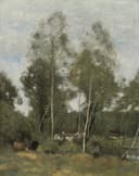田园诗意风景主题 - 未知名田园画作 - 展现乡村林间田园景致 