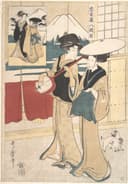 和服文化展示主题 - 忠臣藏八段目 - 身着和服女子的优雅姿态 