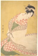 美人姿态神情主题 - 无具体名字 - 着和服女子优雅俯身 