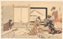 室内生活场景主题 - 无具体名字 - 女子室内活动赏景画面 