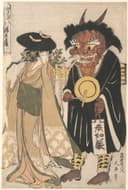 和服文化展示主题 - 未知 - 女子与鬼怪的和服形象 