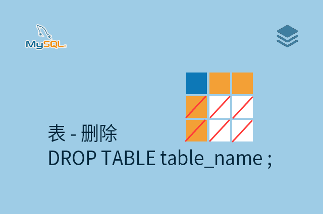 表 - 删除 - DROP TABLE table_name ;