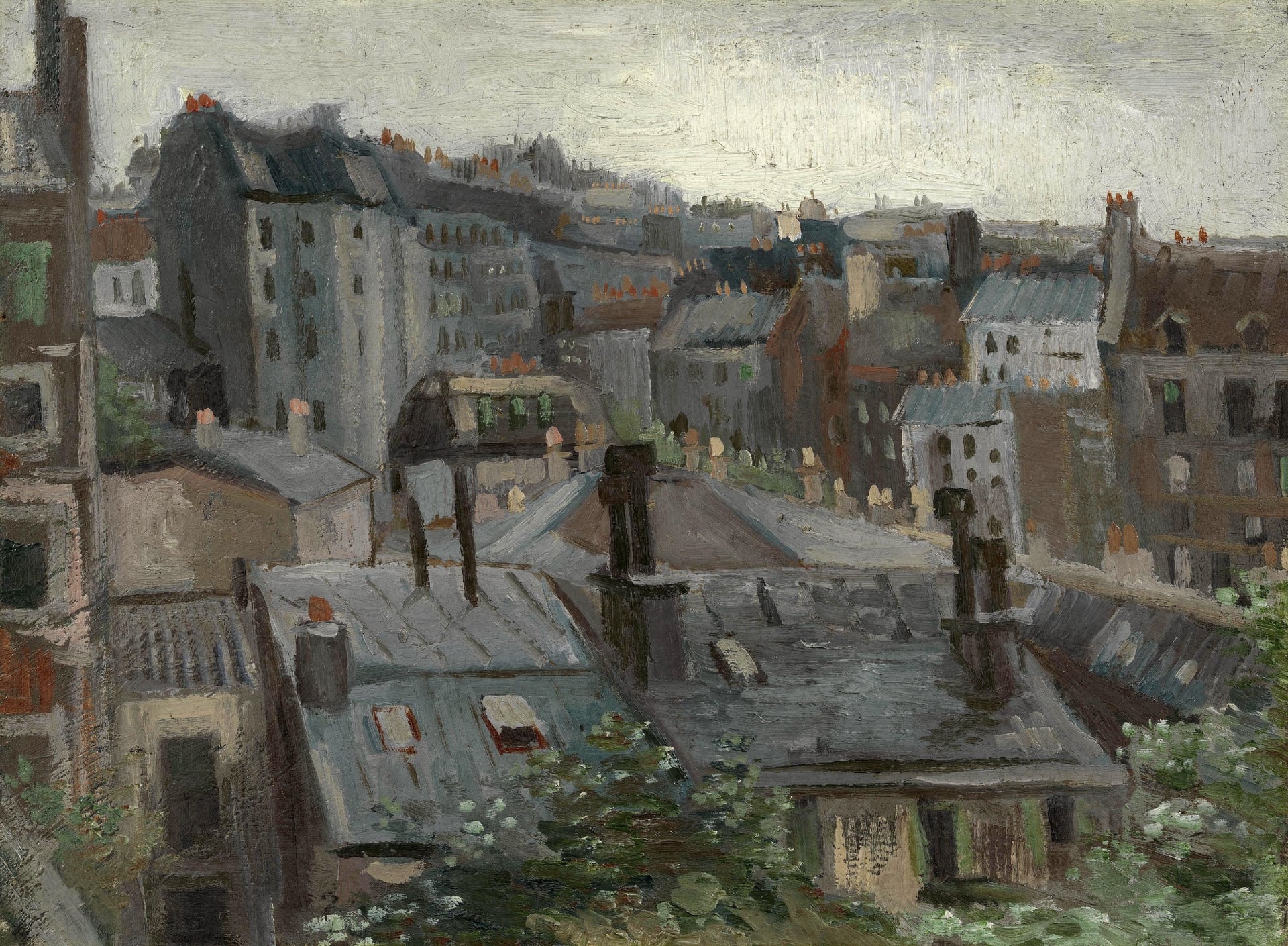 1886 - 屋顶景色 - 城市屋顶之景致 