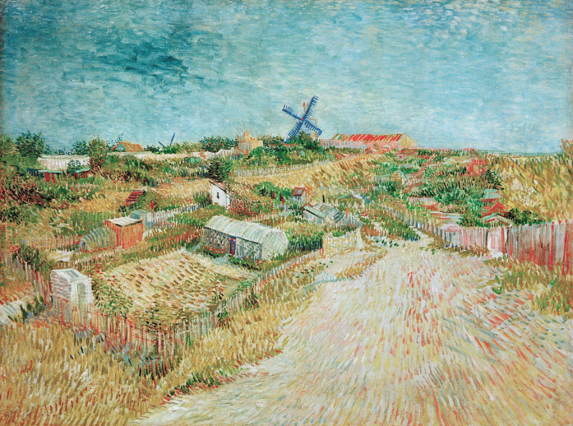 1888 - 蒙马特的菜园 - 田园景致色彩斑斓 