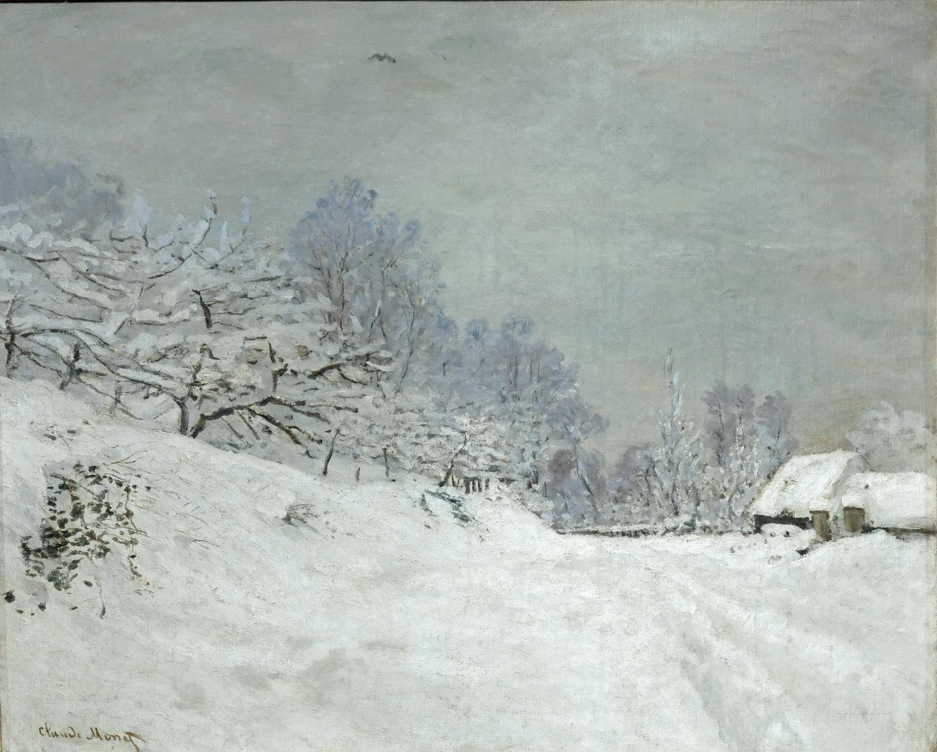 乡村与田园风光画 - 冬日乡村雪景 - 展现乡村冬日雪景之美 