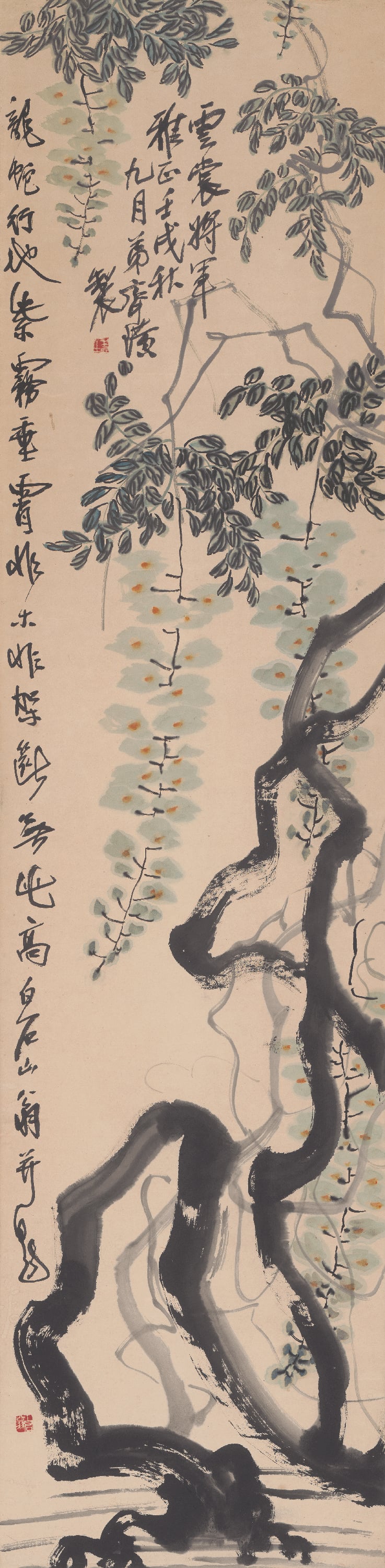 花鸟画 - 未知 - 墨绘枝叶展现花鸟意趣 