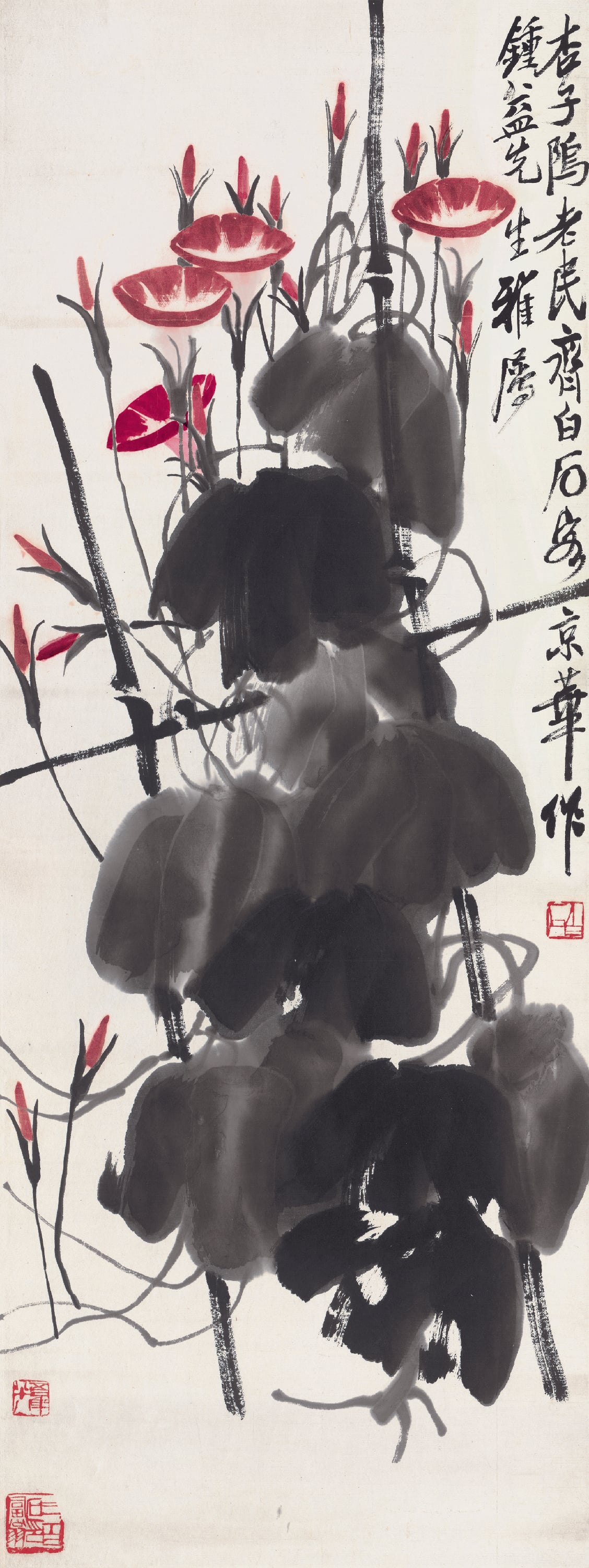 花鸟画 - 牵牛花 - 水墨绘就牵牛之韵 