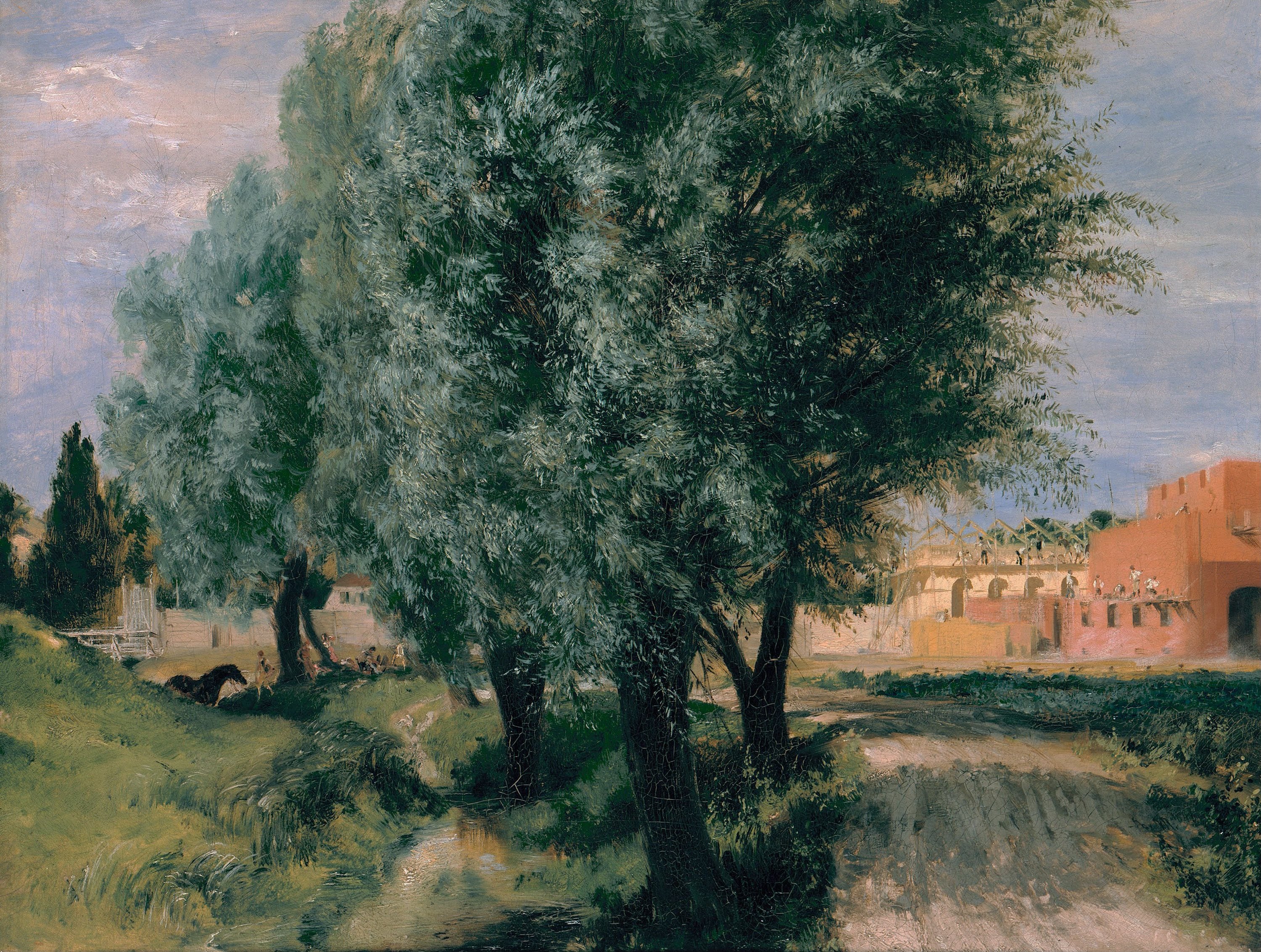 其他 - 未知名画作 - 展现自然与建筑景致 