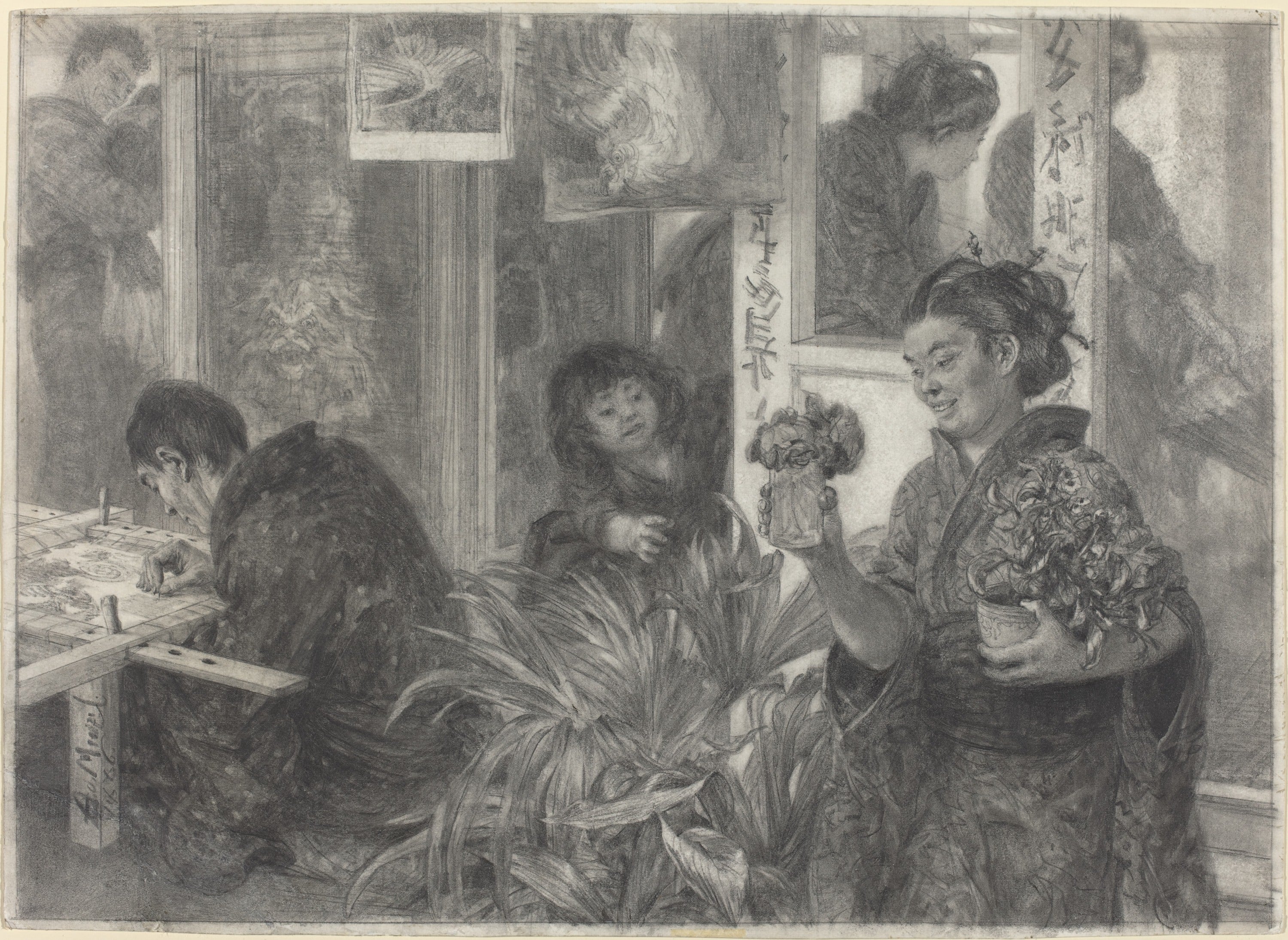 人物群像塑造主题 - 无明确名字 - 展现室内多人生活场景 