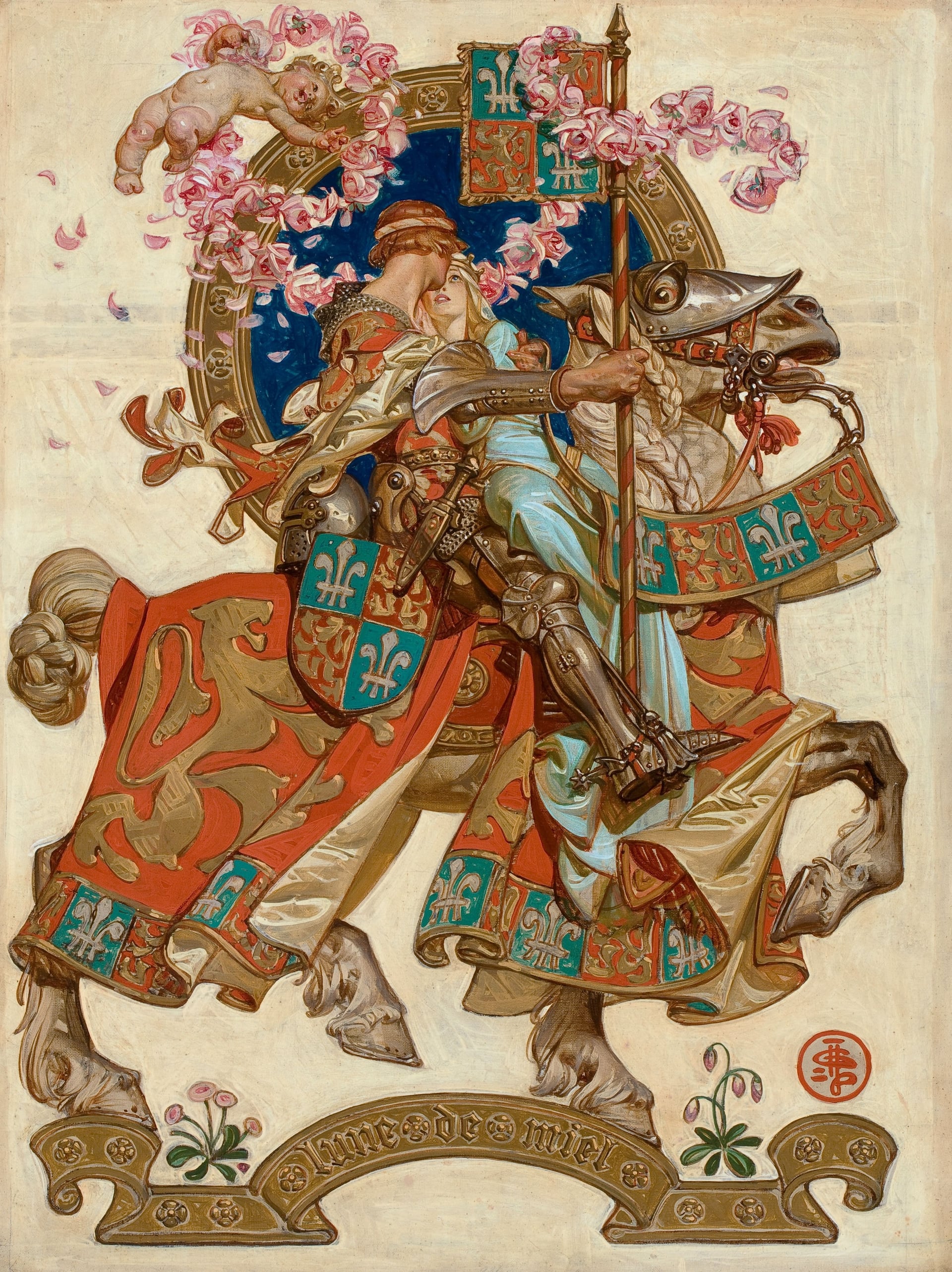 画面装饰风格主题 - 无具体名字 - 骑士与美人的华丽画面 