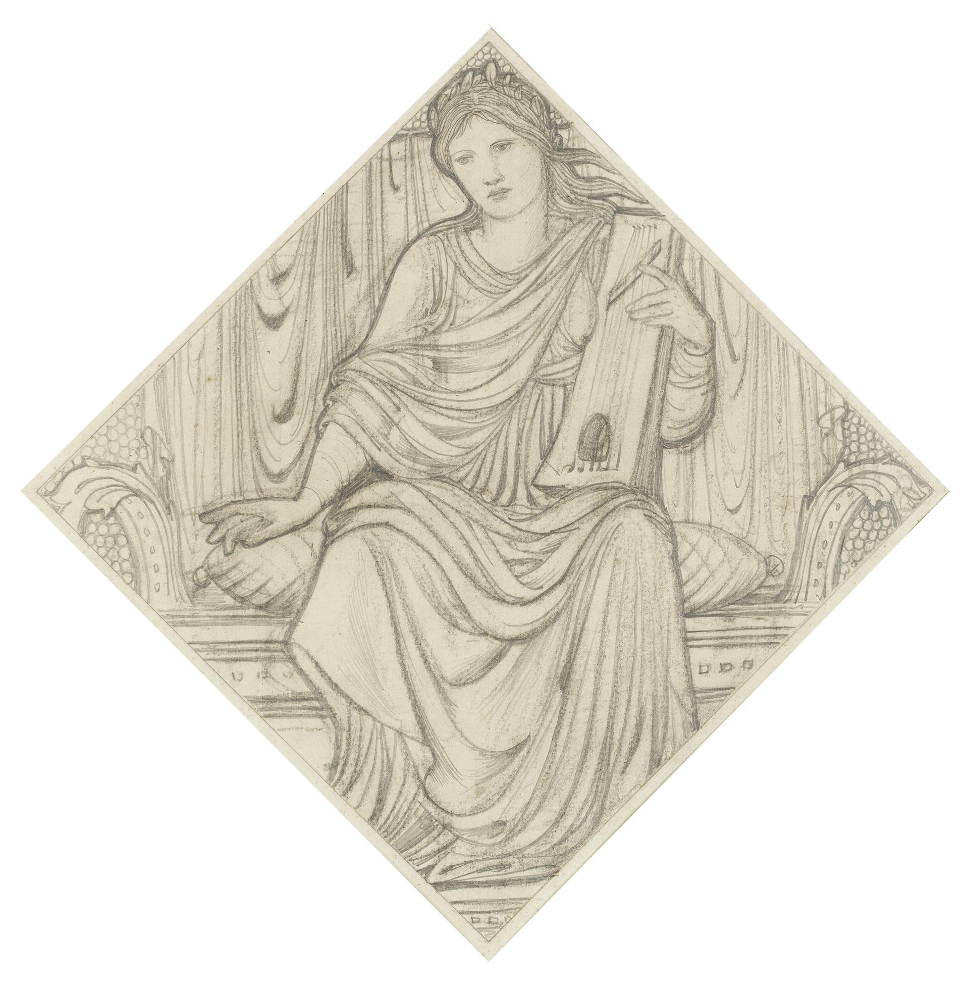 女性形象塑造主题 - 持琴女子画像 - 女子持琴姿态优雅动人 